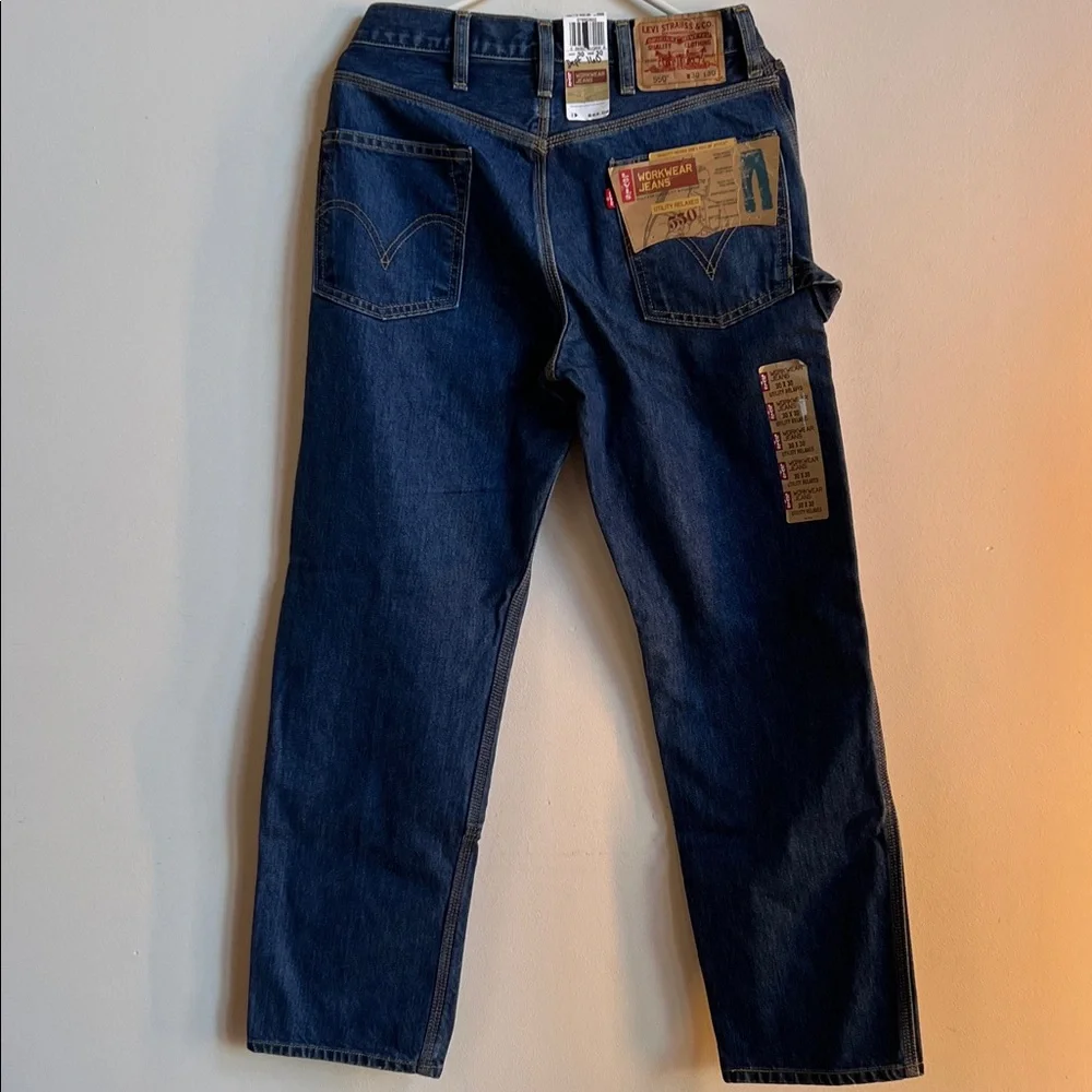 Levi's workwear Dark Blue Relaxed Fit Jeans 550 30”waist